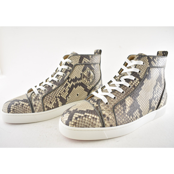 Christian Louboutin Louis Orlato Flat Python Ghost Roccia High Top Sneaker 44 11 - Picture 10 of 13